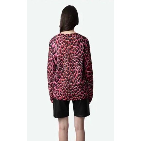 ZADIG& VOLTAIRE Mirka Leopard Cashmere Cardigan - Picture 2 of 2